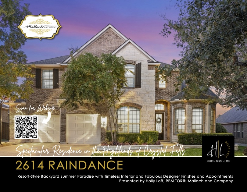 2614 Raindance Leander TX 78641 Holly Loff Realtor Holly Loff Real Estate Leander TX Crystal Falls