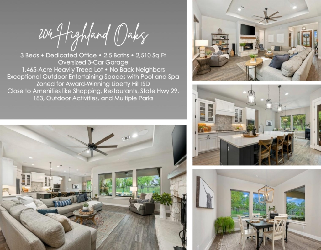 Featured Listing - 204 Highland Oaks Leander TX 78641 - Holly Loff Liberty Hill ISD