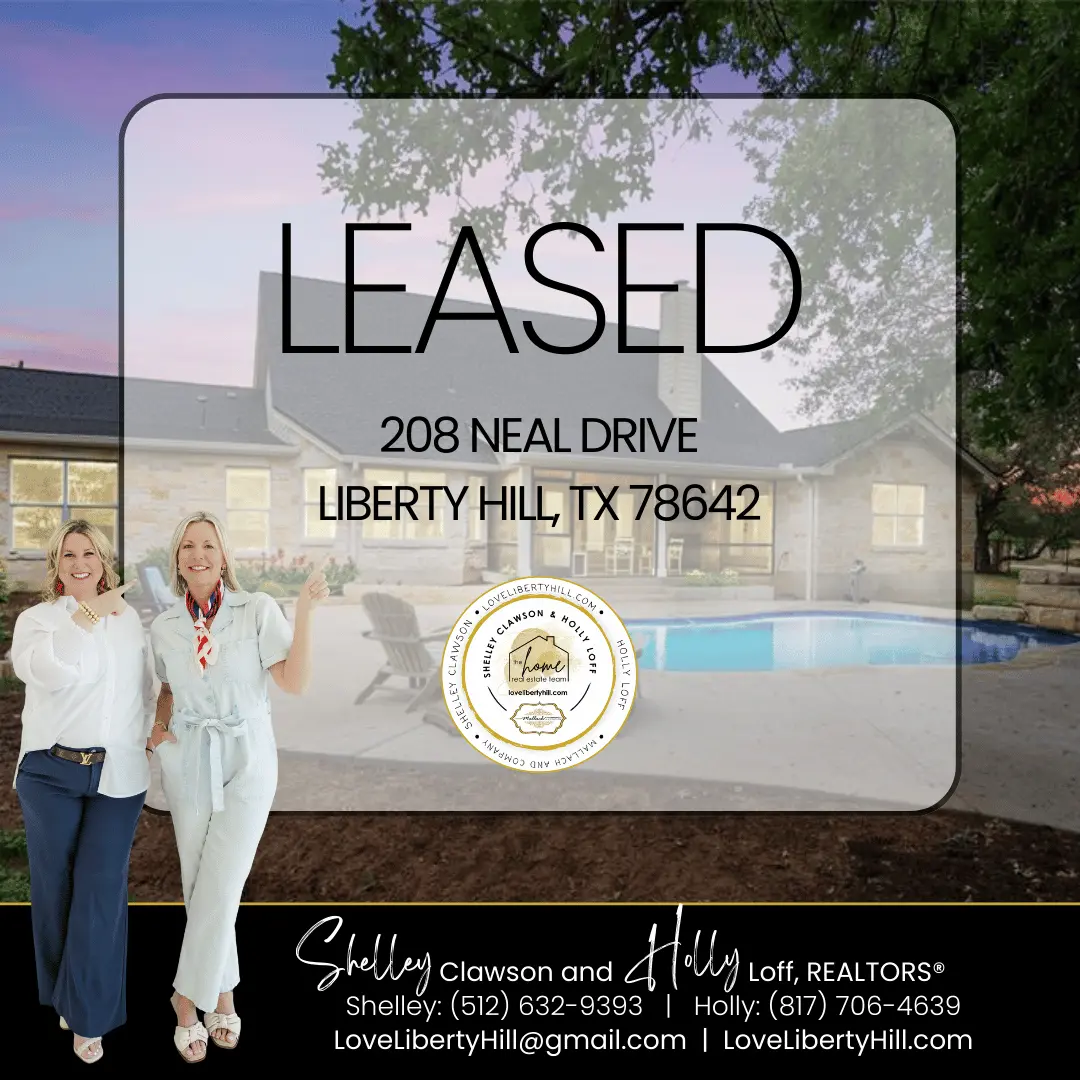 208 Neal Drive, Liberty Hill, TX 78642 - LoveLibertyHill.com - Shelley Clawson and Holly Loff