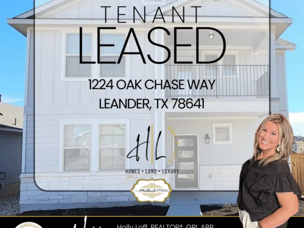 tenants represented at 1224 Oak Chase Way in Leander TX holly loff realtor