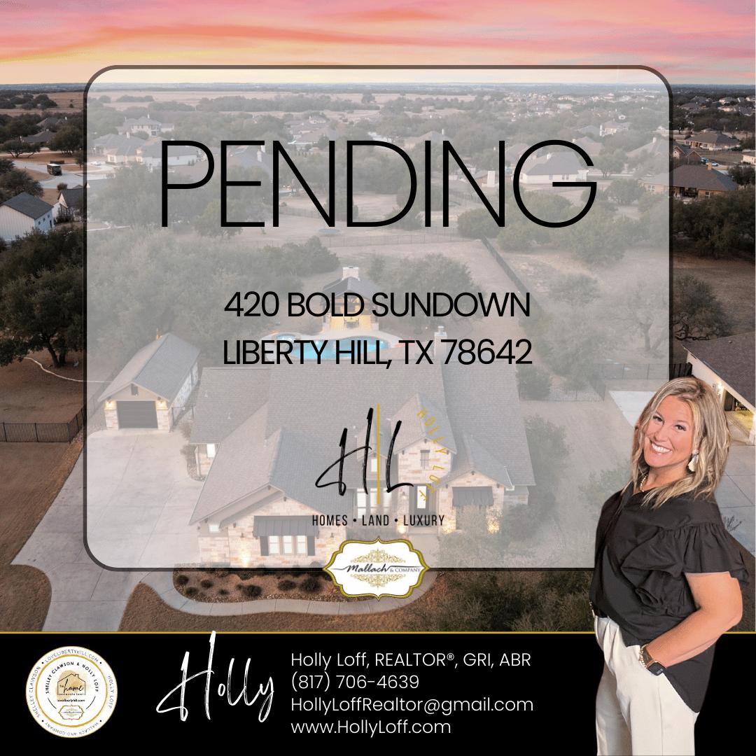 420 Bold Sundown, Liberty Hill, TX 78642 - Holly Loff Realtor
